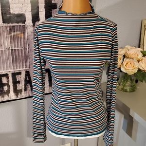 Mock Neck Blouse, Size Large